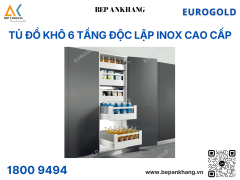 Tủ đồ khô 6 tầng độc lập inox cao cấp EUM22660 – Eurogold